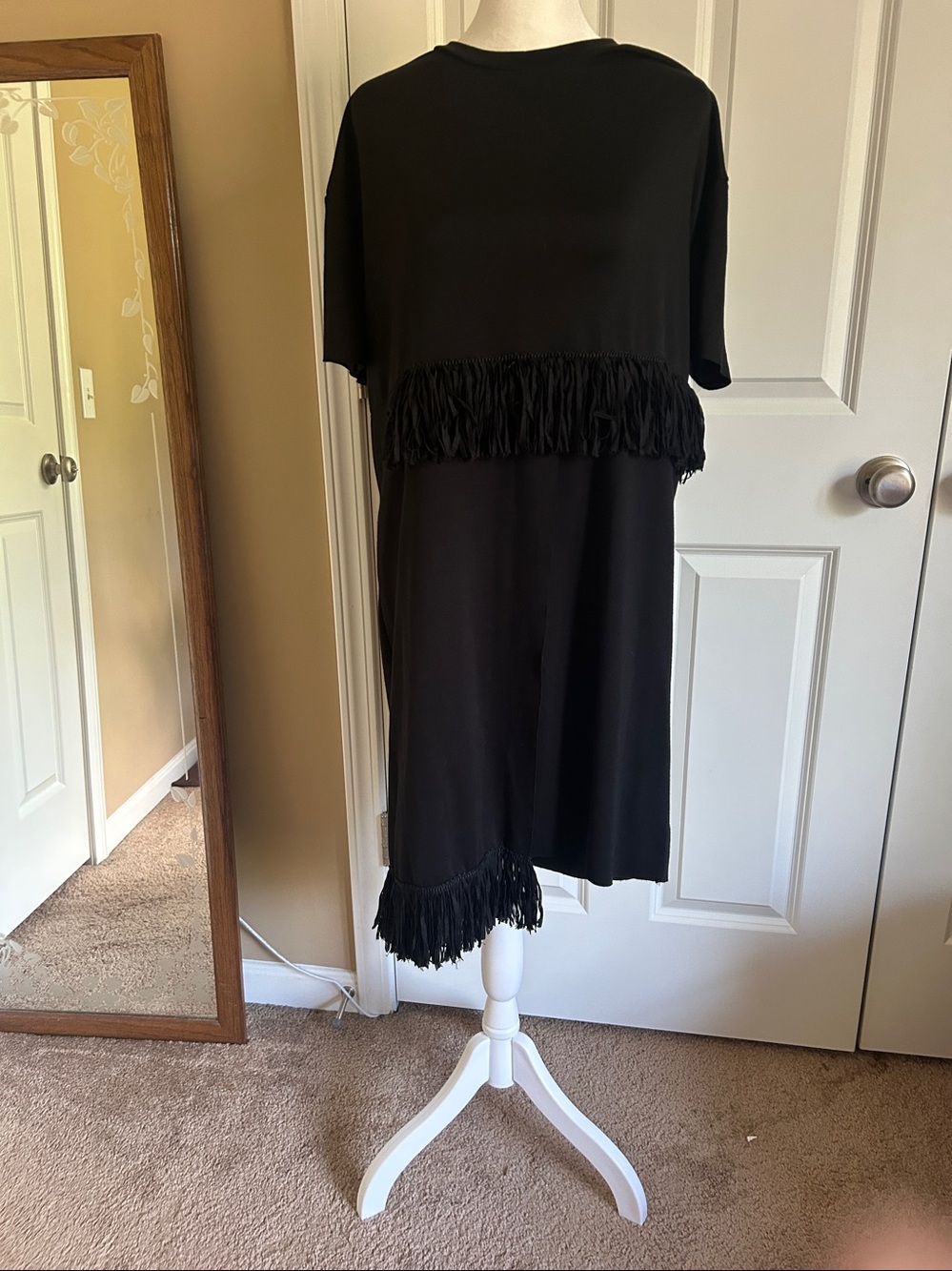 Zara spring summer 2017 black knit dress size smal